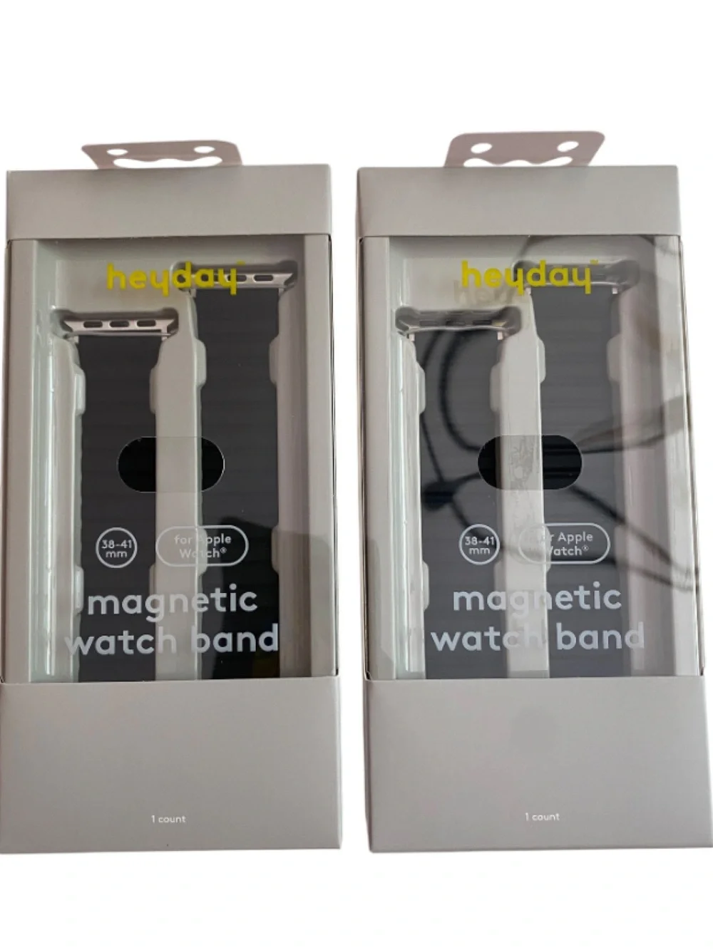 TWO Heyday Magnetic Watch BandS for Apple Watch - Black (38-41mm) NEW